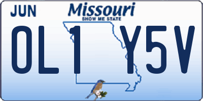MO license plate OL1Y5V