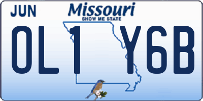 MO license plate OL1Y6B