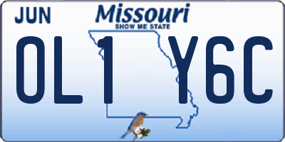 MO license plate OL1Y6C