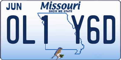 MO license plate OL1Y6D