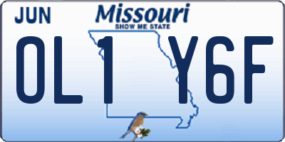 MO license plate OL1Y6F