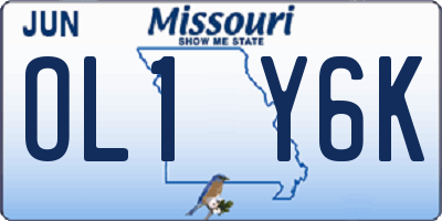 MO license plate OL1Y6K