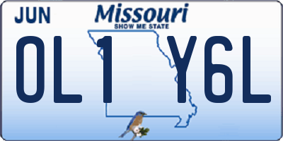 MO license plate OL1Y6L