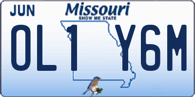 MO license plate OL1Y6M