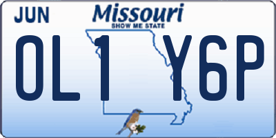 MO license plate OL1Y6P