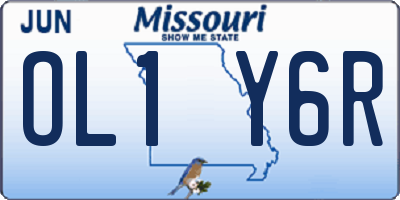 MO license plate OL1Y6R