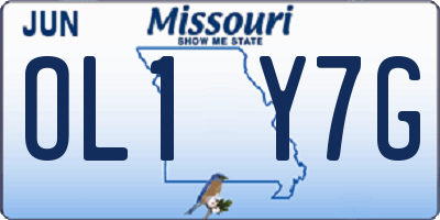 MO license plate OL1Y7G