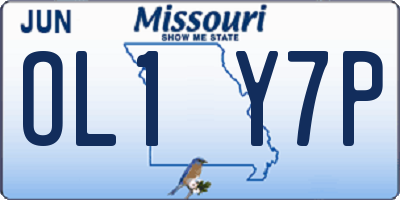 MO license plate OL1Y7P