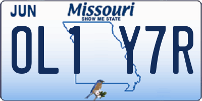 MO license plate OL1Y7R