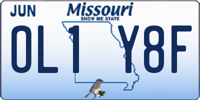 MO license plate OL1Y8F
