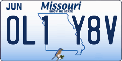 MO license plate OL1Y8V