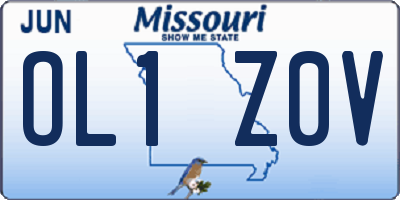MO license plate OL1Z0V