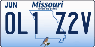 MO license plate OL1Z2V