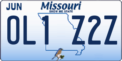 MO license plate OL1Z2Z