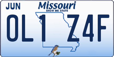 MO license plate OL1Z4F