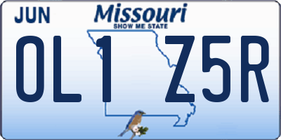 MO license plate OL1Z5R