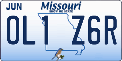 MO license plate OL1Z6R