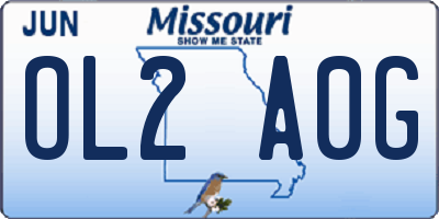 MO license plate OL2A0G