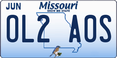 MO license plate OL2A0S