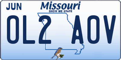 MO license plate OL2A0V