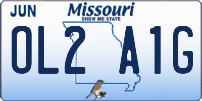 MO license plate OL2A1G