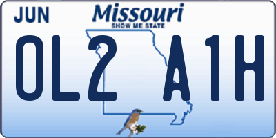 MO license plate OL2A1H