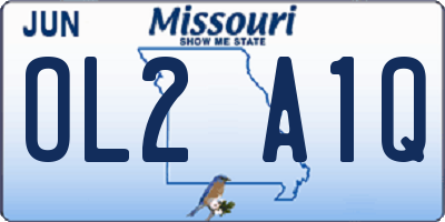 MO license plate OL2A1Q