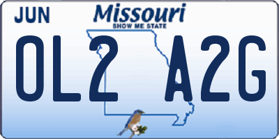 MO license plate OL2A2G