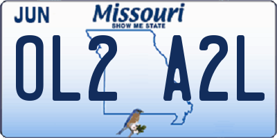 MO license plate OL2A2L