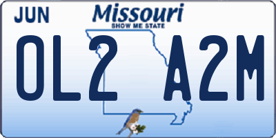 MO license plate OL2A2M
