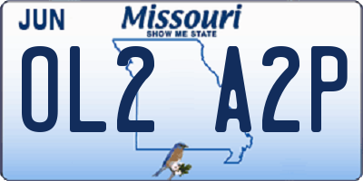 MO license plate OL2A2P