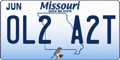 MO license plate OL2A2T