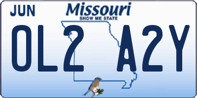 MO license plate OL2A2Y