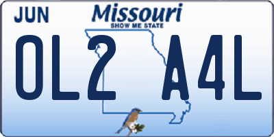 MO license plate OL2A4L