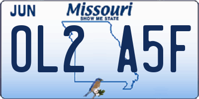MO license plate OL2A5F