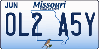 MO license plate OL2A5Y
