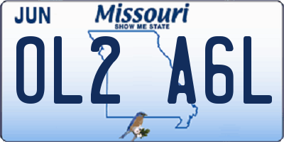 MO license plate OL2A6L