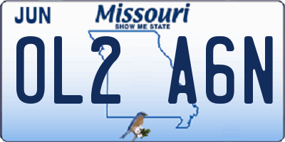 MO license plate OL2A6N