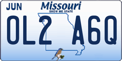 MO license plate OL2A6Q