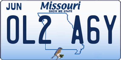 MO license plate OL2A6Y