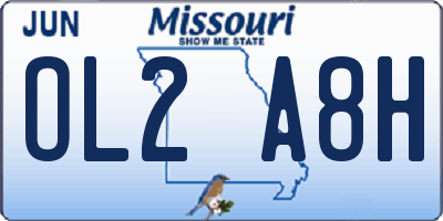 MO license plate OL2A8H
