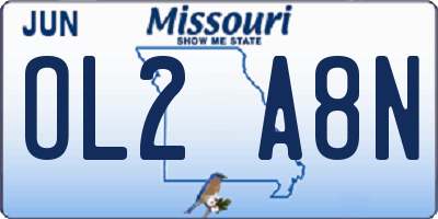 MO license plate OL2A8N