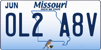 MO license plate OL2A8V