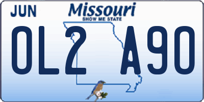 MO license plate OL2A9O