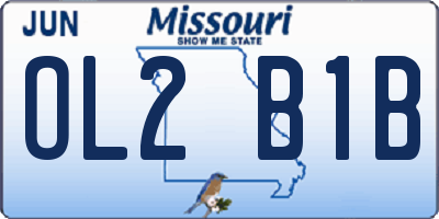 MO license plate OL2B1B