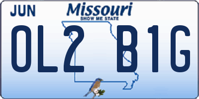 MO license plate OL2B1G