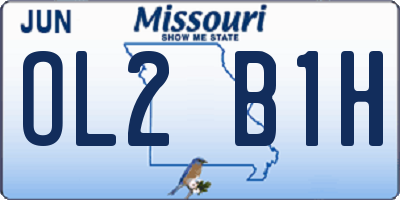 MO license plate OL2B1H
