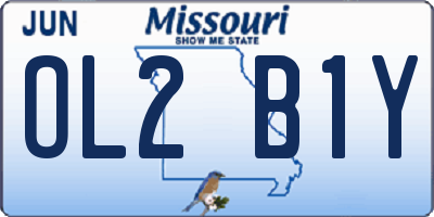MO license plate OL2B1Y