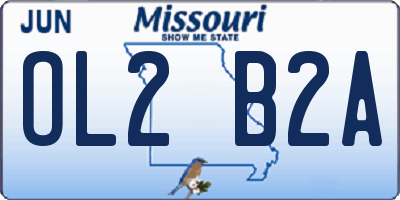 MO license plate OL2B2A