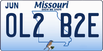 MO license plate OL2B2E